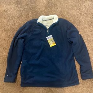 New with tags Orvis sweater quarter zip navy blue size small